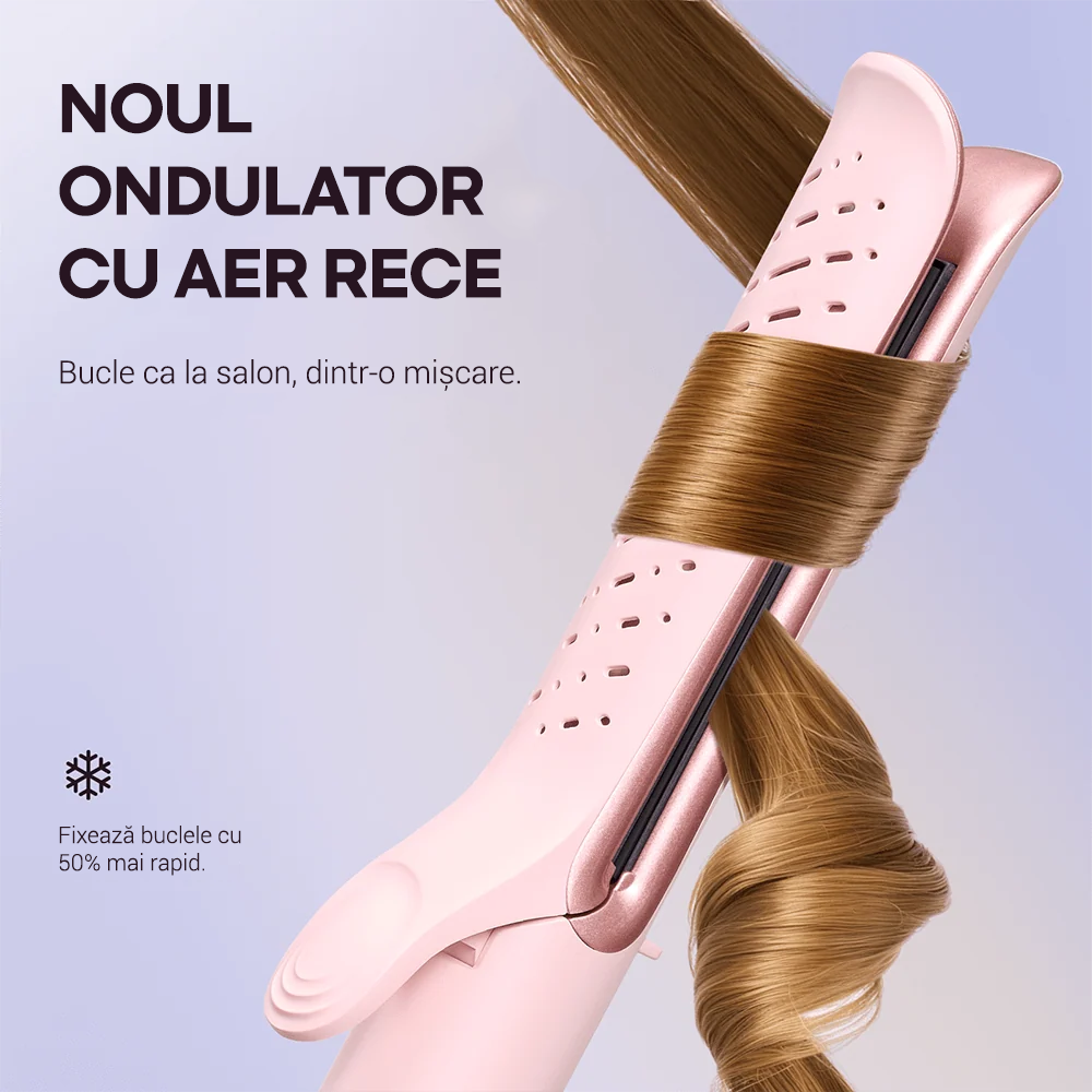 Placă de îndreptat și ondulat cu aer rece Wavytalk Whirlwind Pro