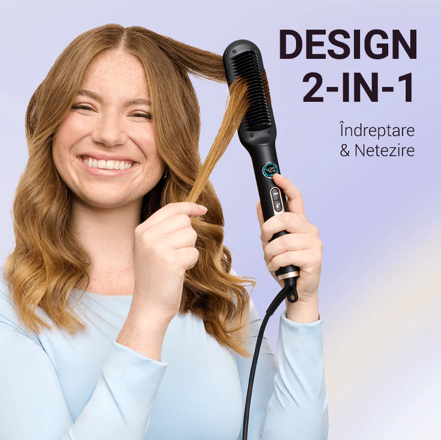 Perie de îndreptat părul Sleek Sweep Ionic Wavytalk