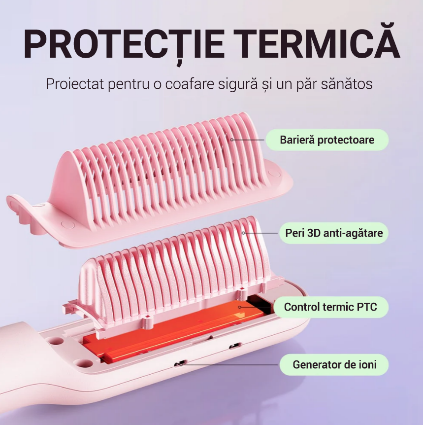 Perie de îndreptat părul Sleek Sweep Ionic Wavytalk
